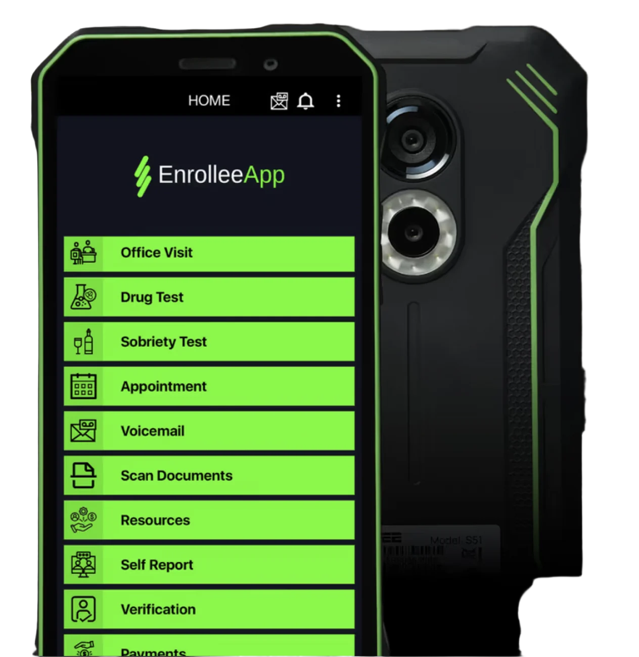 ShadowPhone issued tracking handset